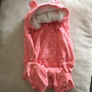 Carter’s Ear Hooded Footless Onesie. 24M.